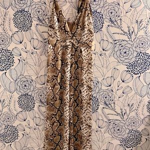 Size S Superdown snakeskin print jumpsuit NWT